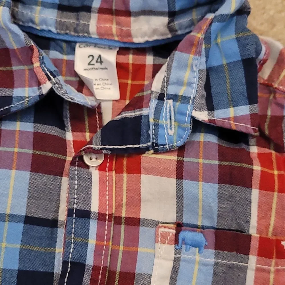 3 for $10!! Carter's button up red/white/blue